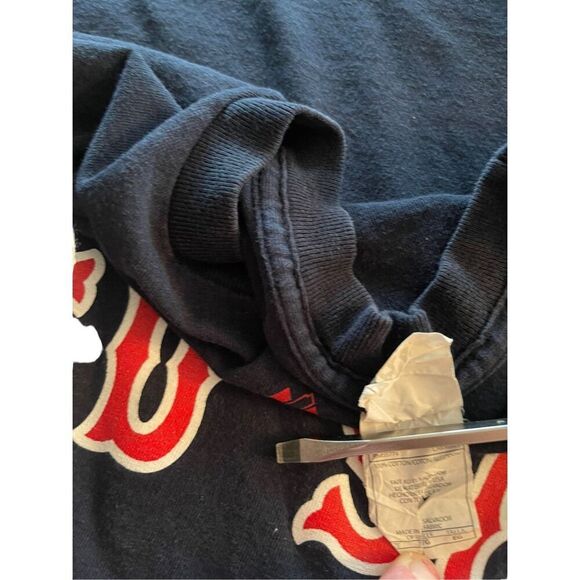 Majestic Mens Black Red Sox Print Short-Sleeve Shirt Extra Large - Picture 3 of 11